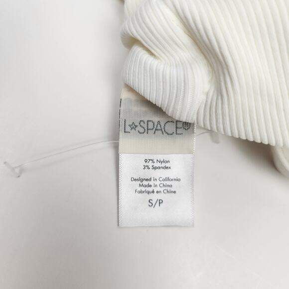 L*Space Vera Bikini Top in Cream Size Small Ribbed - Picture 5 of 5